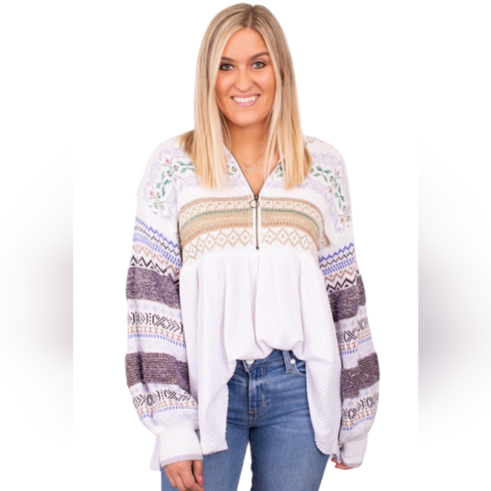 Free People Cabin Fever Swit Sweater Thermal Top